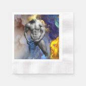 SlipperyJoe's Man Dampfschienenlose abs-Sechspack- Serviette (Vorderseite)