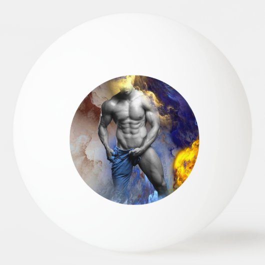 SlipperyJoe's Man Dampfschienenlose abs-Sechspack- Tischtennisball (Rückseite)