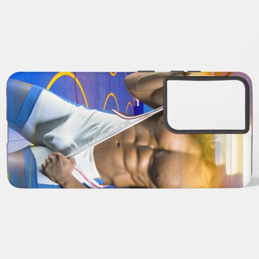 SlipperyJoe's Man Sechserpack-Wrestling-Singlet-Fi Samsung Galaxy Hülle (Linke Seite)