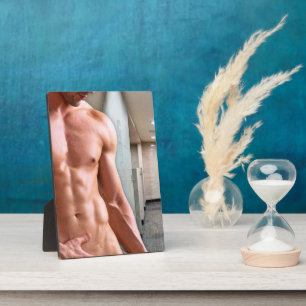 SlipperyJoe's Man Sechspack sexy Muskeln Schließra Fotoplatte