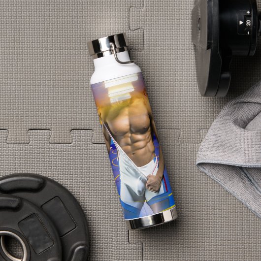 SlipperyJoe's Man six-pack wrestling singlet gym b Trinkflasche (Fitnessstudio)