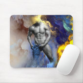 SlipperyJoe's Man steamy shirtless abs sixpack put Mousepad (Mit Mouse)