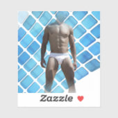 SlipperyJoe's Mann Unterwäsche 6-Pack Brustkorb mä Aufkleber (Blatt)