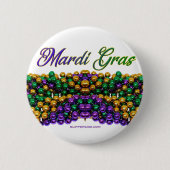SlipperyJoe's Mardi Gras Bead Necklaces lila gol Button (Vorderseite)