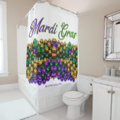SlipperyJoe's Mardi Gras Bead Necklaces lila gol Duschvorhang (Beispiel)