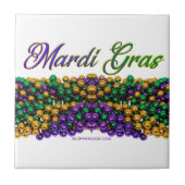 SlipperyJoe's Mardi Gras Bead Necklaces lila gol Fliese (Vorderseite)