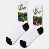 SlipperyJoe's Mardi Gras Bead Necklaces lila gol Socken (Linkes Detail)