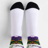 SlipperyJoe's Mardi Gras Bead Necklaces lila gol Socken (Oben)