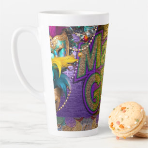 SlipperyJoe's Mardi Gras Bead Necklaces verdoppelt Milchtasse