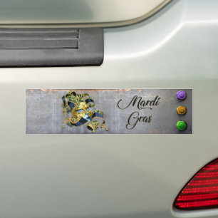 SlipperyJoe's Mardi Gras Feier dekorative Ve Autoaufkleber
