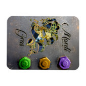 SlipperyJoe's Mardi Gras feiert dekorative Ve Magnet (Horizontal)