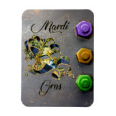 SlipperyJoe's Mardi Gras feiert dekorative Ve Magnet (Vertikal)