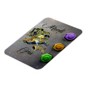 SlipperyJoe's Mardi Gras feiert dekorative Ve Magnet (Linke Seite)
