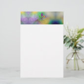 SlipperyJoe's Mardi Gras Festival glittery fleur-d Briefpapier (Stehend Vorderseite)