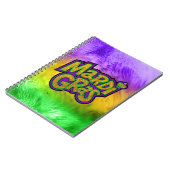 SlipperyJoe's Mardi Gras Festival lila grünes Yel Notizblock (Linke Seite)