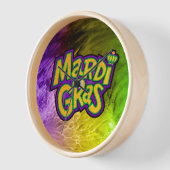 SlipperyJoe's Mardi Gras Kronen lila Goldgrün w Uhr (Winkel)
