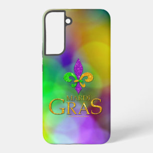 SlipperyJoe's Mardi Gras lila gold grün fleur-d Samsung Galaxy Hülle