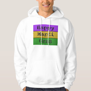 SlipperyJoe's Mardi Gras lila goldgrünes Metall s Hoodie