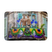 SlipperyJoe's Mardi Gras Männer lila goldgrüner Ba Badematte (Vorderseite)