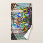 SlipperyJoe's Mardi Gras Männer lila goldgrüner Ba Badhandtuch Set (Handtuch)