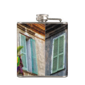 SlipperyJoe's Mardi Gras Männer lila goldgrüner Ba Flachmann (Rückseite)