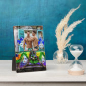 SlipperyJoe's Mardi Gras Männer lila goldgrüner Ba Fotoplatte (Seite)