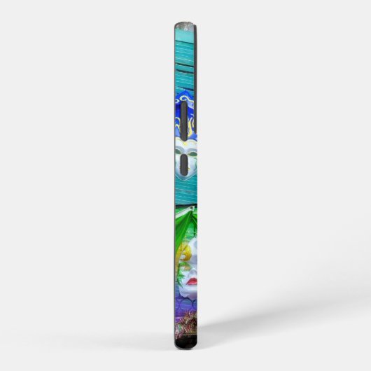 SlipperyJoe's Mardi Gras Männer lila goldgrüner Ba Samsung Galaxy Hülle (Rechte Seite)