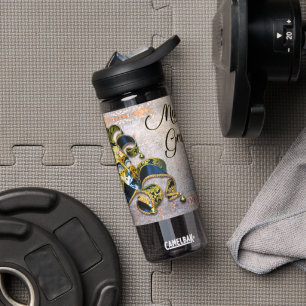 SlipperyJoe's Mardi Gras Mask lila goldgrünes Bl Trinkflasche