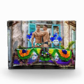 SlipperyJoe's Mardi Gras maskiert Perlendekoration Fotoblock (Vorderseite)