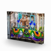 SlipperyJoe's Mardi Gras maskiert Perlendekoration Fotoblock (Rechts)