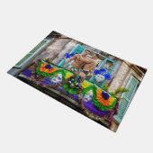 SlipperyJoe's Mardi Gras maskiert Perlendekoration Fußmatte (Schrägansicht)