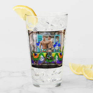 SlipperyJoe's Mardi Gras maskiert Perlendekoration Glas