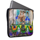 SlipperyJoe's Mardi Gras maskiert Perlendekoration Laptopschutzhülle (Vorne Rechts)