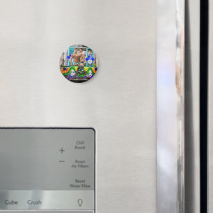 SlipperyJoe's Mardi Gras maskiert Perlendekoration Magnet