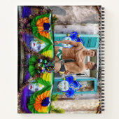 SlipperyJoe's Mardi Gras maskiert Perlendekoration Notizblock (Rückseite)