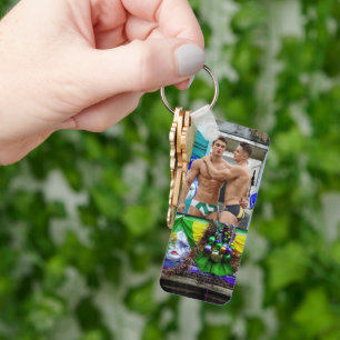 SlipperyJoe's Mardi Gras maskiert Perlendekoration Schlüsselanhänger