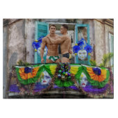 SlipperyJoe's Mardi Gras maskiert Perlendekoration Schneidebrett (Vorderseite)