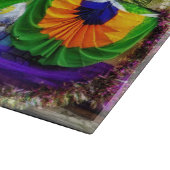 SlipperyJoe's Mardi Gras maskiert Perlendekoration Schneidebrett (Ecke)