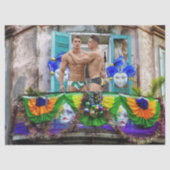 SlipperyJoe's Mardi Gras maskiert Perlendekoration Seidenpapier (Vorderseite)