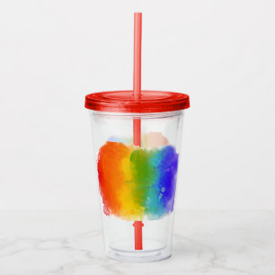 SlipperyJoe's moderne Pride-Splatter-Energie und - Acryltrinkbecher