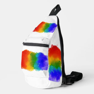 SlipperyJoe's moderne Pride-Splatter-Energie und - Crossbody Bag