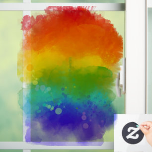 SlipperyJoe's moderne Pride-Splatter-Energie und - Fensteraufkleber