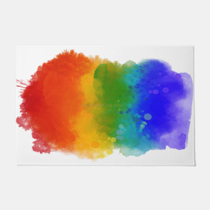 SlipperyJoe's moderne Pride-Splatter-Energie und - Fußmatte