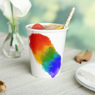 SlipperyJoe's moderne Pride-Splatter-Energie und - Pappbecher