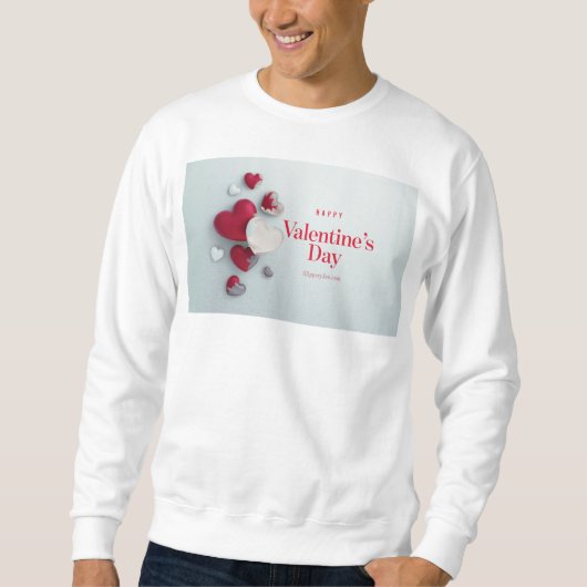 SlipperyJoe's moderner Valentinstag-Layout-Künstle Sweatshirt (Vorderseite)