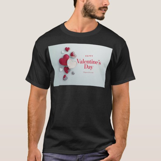 SlipperyJoe's moderner Valentinstag-Layout-Künstle T-Shirt (Vorderseite)