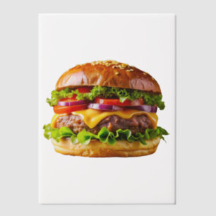 SlipperyJoes mundwässernder Cheeseburger knusprig Pergament Einladungen
