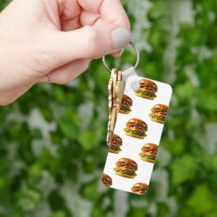 SlipperyJoes mundwässernder Cheeseburger knusprig  Schlüsselanhänger