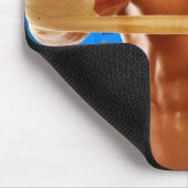 SlipperyJoe's muscular man shirtless 6-pack gymnas Mousepad (Ecke)