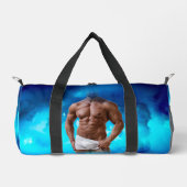 SlipperyJoe's muskulöse, bärtige, weiße Unterwäsch Duffle Bag (Vorderseite)